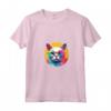 Donna Divertente LaPerm Gatto con Occhiali da Sole Retrò Maglietta con Collo a V - Ideale per Regalo per Amanti dei Gatti - Perfetta per Compleanni e Feste