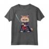 Samurai LaPerm Gatto Giapponese Kawaii Ninja Cat Maglietta - Design intricato per gli Amanti dei Gatti e della Cultura Giapponese