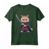 Samurai LaPerm Gatto Giapponese Kawaii Ninja Cat Maglietta - Design intricato per gli Amanti dei Gatti e della Cultura Giapponese