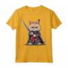 Samurai LaPerm Gatto Giapponese Kawaii Ninja Cat Maglietta - Design intricato per gli Amanti dei Gatti e della Cultura Giapponese