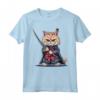 Samurai LaPerm Gatto Giapponese Kawaii Ninja Cat Maglietta - Design intricato per gli Amanti dei Gatti e della Cultura Giapponese