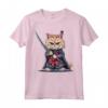 Samurai LaPerm Gatto Giapponese Kawaii Ninja Cat Maglietta - Design intricato per gli Amanti dei Gatti e della Cultura Giapponese