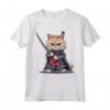 Samurai LaPerm Gatto Giapponese Kawaii Ninja Cat Maglietta - Design intricato per gli Amanti dei Gatti e della Cultura Giapponese