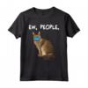 LaPerm Ew People - Maglietta con Gatto Divertente e Maschera per il Viso - Regalo per Amanti dei Gatti