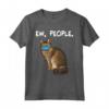 LaPerm Ew People - Maglietta con Gatto Divertente e Maschera per il Viso - Regalo per Amanti dei Gatti