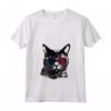 Donna LaPerm Cat 4th Luglio America USA Bandiera Maglietta con Collo a V - Regalo per Proprietari di Gatti LaPerm - Ideale per Compleanni e San Valentino