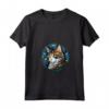 Laperm - Maglietta con Collo a V - Design Vetro Colorato Gatto - Ideale per Amanti dei Gatti e Appassionati di Arte