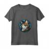 Laperm - Maglietta con Collo a V - Design Vetro Colorato Gatto - Ideale per Amanti dei Gatti e Appassionati di Arte