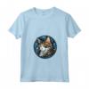 Laperm - Maglietta con Collo a V - Design Vetro Colorato Gatto - Ideale per Amanti dei Gatti e Appassionati di Arte