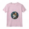 Laperm - Maglietta con Collo a V - Design Vetro Colorato Gatto - Ideale per Amanti dei Gatti e Appassionati di Arte