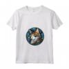 Laperm - Maglietta con Collo a V - Design Vetro Colorato Gatto - Ideale per Amanti dei Gatti e Appassionati di Arte