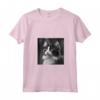 Fotografia Cinematografica LaPerm Cat - Maglietta Bianco e Nero con Collo a V - Design Unico per Amanti dei Gatti - Ideale per Compleanni, Natale e Feste