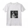 Fotografia Cinematografica LaPerm Cat - Maglietta Bianco e Nero con Collo a V - Design Unico per Amanti dei Gatti - Ideale per Compleanni, Natale e Feste
