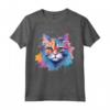 Colorato Splash Art LaPerm Cat Face Maglietta - Design Unico per Amanti dei Gatti LaPerm - Acquista Online