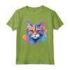 Colorato Splash Art LaPerm Cat Face Maglietta - Design Unico per Amanti dei Gatti LaPerm - Acquista Online
