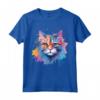 Colorato Splash Art LaPerm Cat Face Maglietta - Design Unico per Amanti dei Gatti LaPerm - Acquista Online