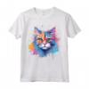 Colorato Splash Art LaPerm Cat Face Maglietta - Design Unico per Amanti dei Gatti LaPerm - Acquista Online