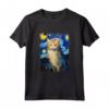 Laperm - Dipinto con Gatto Stellato - Maglietta per Amanti dei Gatti - Regalo Carino per Natale o Compleanno