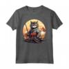 Samurai Gatto Giapponese Kawaii Ninja LaPerm Cat - Maglietta Stile Samurai con Design Ninja - Ideale per gli Amanti dei Gatti e della Cultura Giapponese