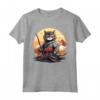 Samurai Gatto Giapponese Kawaii Ninja LaPerm Cat - Maglietta Stile Samurai con Design Ninja - Ideale per gli Amanti dei Gatti e della Cultura Giapponese