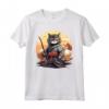 Samurai Gatto Giapponese Kawaii Ninja LaPerm Cat - Maglietta Stile Samurai con Design Ninja - Ideale per gli Amanti dei Gatti e della Cultura Giapponese