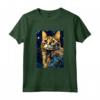 Laperm Cat Notte Stellata Pittura - Maglietta per Amanti dei Gatti Laperm - Regalo Perfetto per Natale o Compleanni