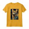 Laperm Cat Notte Stellata Pittura - Maglietta per Amanti dei Gatti Laperm - Regalo Perfetto per Natale o Compleanni