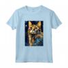 Laperm Cat Notte Stellata Pittura - Maglietta per Amanti dei Gatti Laperm - Regalo Perfetto per Natale o Compleanni