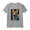 Laperm Cat Notte Stellata Pittura - Maglietta per Amanti dei Gatti Laperm - Regalo Perfetto per Natale o Compleanni