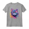 LaPerm - Maglietta con Muso di Gatto Colorata - Ideale per Amanti dei Gatti e Appassionati d'Arte