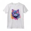 LaPerm - Maglietta con Muso di Gatto Colorata - Ideale per Amanti dei Gatti e Appassionati d'Arte