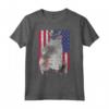 LaPerm - Bandiera Americana con Gatto Patriottico - USA Pride Maglietta per Amanti dei Gatti LaPerm - Regalo Unico per Compleanni e Festività