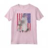 LaPerm - Bandiera Americana con Gatto Patriottico - USA Pride Maglietta per Amanti dei Gatti LaPerm - Regalo Unico per Compleanni e Festività