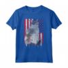 LaPerm - Bandiera Americana con Gatto Patriottico - USA Pride Maglietta per Amanti dei Gatti LaPerm - Regalo Unico per Compleanni e Festività