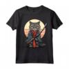 Gatto Ninja Giapponese Kawaii LaPerm - Maglietta Samurai con Design unico - Ideale per gli Amanti dei Gatti e della Cultura Giapponese