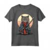 Gatto Ninja Giapponese Kawaii LaPerm - Maglietta Samurai con Design unico - Ideale per gli Amanti dei Gatti e della Cultura Giapponese