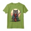 Gatto Ninja Giapponese Kawaii LaPerm - Maglietta Samurai con Design unico - Ideale per gli Amanti dei Gatti e della Cultura Giapponese