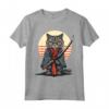 Gatto Ninja Giapponese Kawaii LaPerm - Maglietta Samurai con Design unico - Ideale per gli Amanti dei Gatti e della Cultura Giapponese