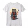 Gatto Ninja Giapponese Kawaii LaPerm - Maglietta Samurai con Design unico - Ideale per gli Amanti dei Gatti e della Cultura Giapponese