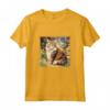 Laperm Gatto Giardino Fiori Pittura - Maglietta per Pet Mamma e Papà - Ideale per gli Amanti dei Gatti