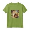 Laperm Gatto Giardino Fiori Pittura - Maglietta per Pet Mamma e Papà - Ideale per gli Amanti dei Gatti