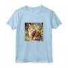 Laperm Gatto Giardino Fiori Pittura - Maglietta per Pet Mamma e Papà - Ideale per gli Amanti dei Gatti