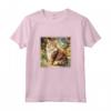 Laperm Gatto Giardino Fiori Pittura - Maglietta per Pet Mamma e Papà - Ideale per gli Amanti dei Gatti
