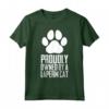 Proudly Owned by a Laperm Cat - Laperm Mom T-shirt for Men and Women - Ideal Laperm Cat Gift for Birthday or Just for Fun