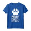 Proudly Owned by a Laperm Cat - Laperm Mom T-shirt for Men and Women - Ideal Laperm Cat Gift for Birthday or Just for Fun