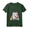 Donna Unicorn Riding LaPerm Gatto - Maglietta Arcobaleno per Bambini e Adulti - Ideale per Amanti degli Animali