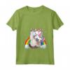 Donna Unicorn Riding LaPerm Gatto - Maglietta Arcobaleno per Bambini e Adulti - Ideale per Amanti degli Animali