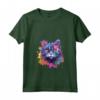 Donna LaPerm - Maglietta Colorata con Muso di Gatto - Ideale per Amanti dei Gatti - Collo a V