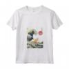 Divertente animale da surf a forma di gatto Laperm Kanagawa Wave Maglietta con Collo a V - Regalo per Proprietari di Gatti - Ideale per Natale, Ringraziamento o San Valentino