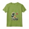 Divertente Gatto Surf Laperm Kanagawa Wave - Maglietta Collo a V - Regalo per Proprietari di Gatti - Ideale per Natale o San Valentino
